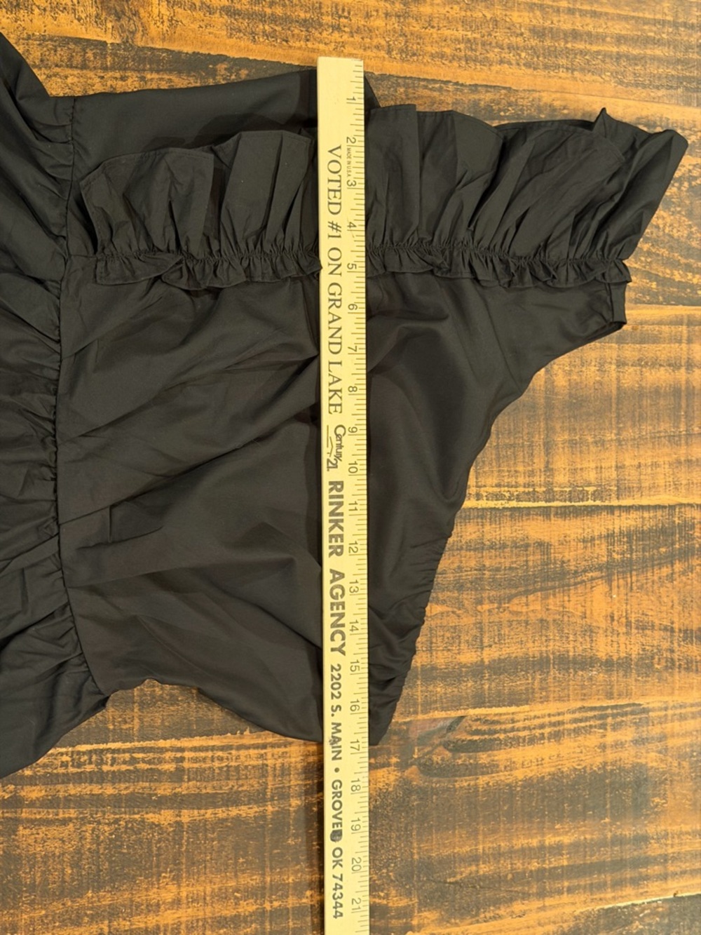 One-Shoulder Black Ruffle Cocktail Dress - Picture 5 of 8